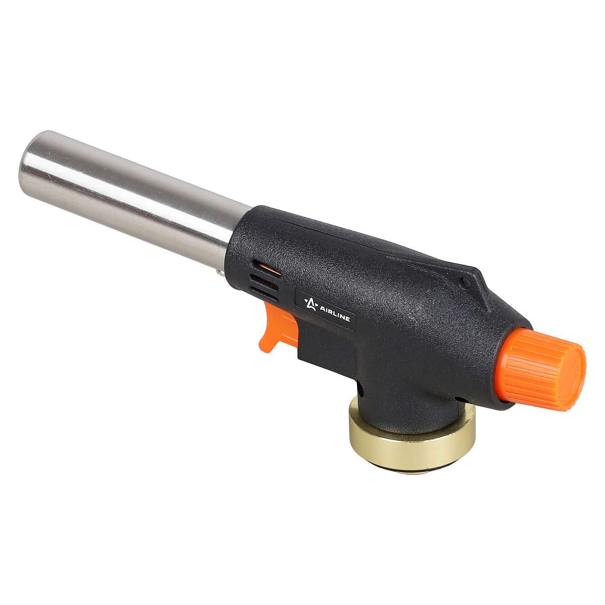 Горелка газовая на резьбовой баллон, пьезоподжиг, анти-вспышка, 16*5,5*3 см