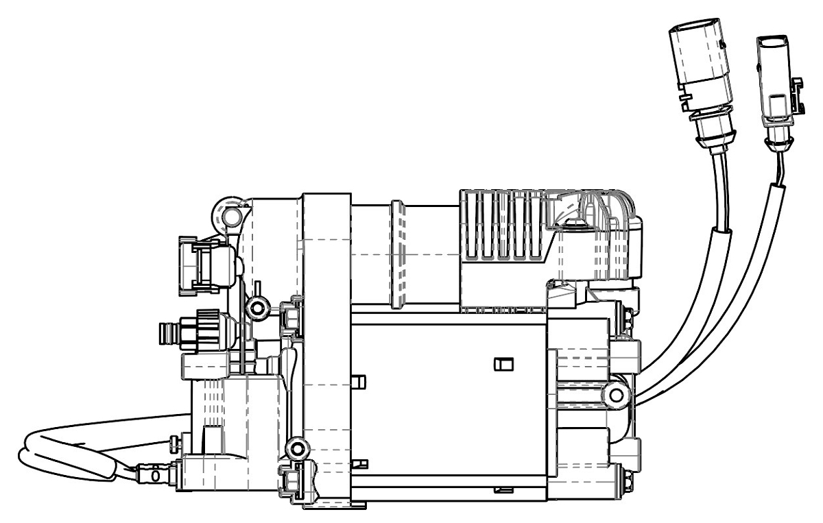 Компрессор пневмоподвески для а/м VW Touareg (10-)/Porsche Cayenne (10-) 3.6i/3.0d