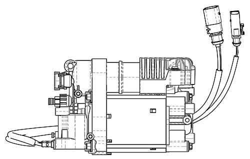 Компрессор пневмоподвески для а/м VW Touareg (10-)/Porsche Cayenne (10-) 3.6i/3.0d