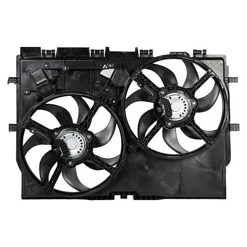 Электровентилятор охлаждения для автомобилей FIAT Ducato (06-)/Peugeot Boxer (06-)/Citroien Jumper (06-) (2 вент.) (с кожухом)