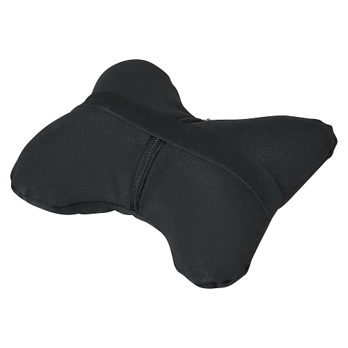 Подушка-косточка на подгол."Алькантара", ткань, 1 шт., черная