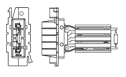 Резистор электровентилятора отопителя для автомобилей Citroen Berlingo II (08-)/Peugeot Partner II (08-)
