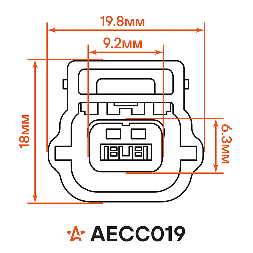 Разъём 2 pin с проводами для датчика ABS Лада, Renault, Nissan; для датч. темп. охл. жид. Renault