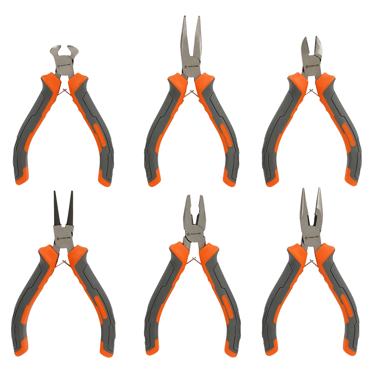 Набор ШГИ мини 6пр. (бокорезы, длинногубцы 2шт, круглогубцы 120мм, пассатижи 120мм, кусачки 105мм) пласт.кейс