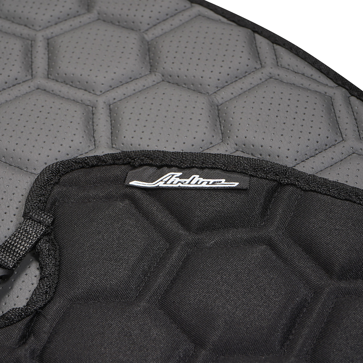 Накидка "Алькантара", задняя (3 предмета), экокожа с перфорацией, серая