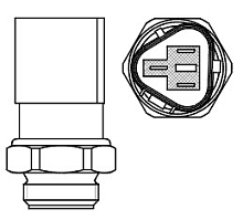 Датчик вентилятора для автомобилей VW Polo (10-)/Golf VI (08-)/Golf IV (97-)/Skoda Rapid (15-)/Fabia II (07-)