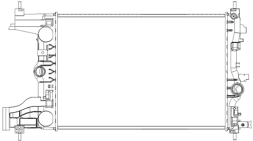 Радиатор охлаждения для автомобилей Astra J (09-)/Cruze (09-) 1.4T/1.6T MT (LRc 2116)