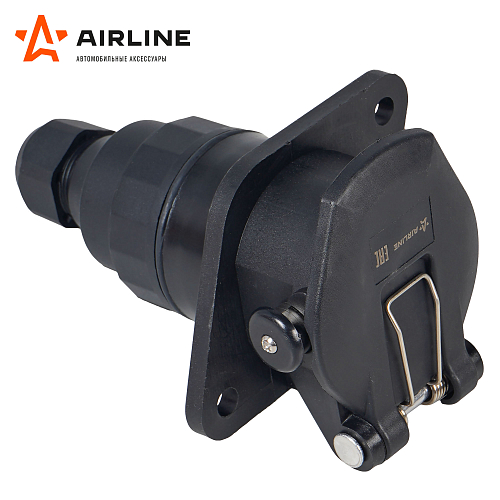 Розетка прицепа/тягача 24В 15 контактов пластик (гайка)