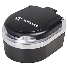 Пепельница овальная с автоматической подсветкой, цвет черный/хром