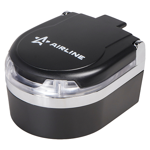 Пепельница овальная с автоматической подсветкой, цвет черный/хром