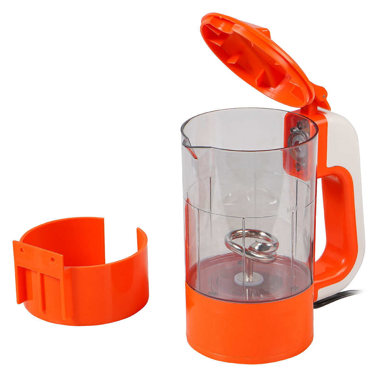 Чайник автомобильный 12В прозрачный/оранжевый пластик