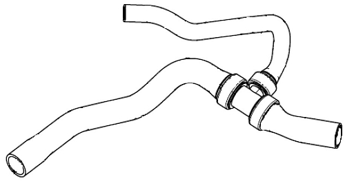 Патрубок охл. для а/м Лада Largus (12-)/Renault Logan (04-) 8V нижн. (EPDM, 1 шт.)