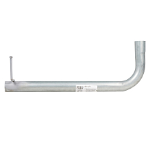 Труба выхлопная для автомобилей ГАЗ 2705 (дв. ЗМЗ-402, 406) (алюминизированная сталь)