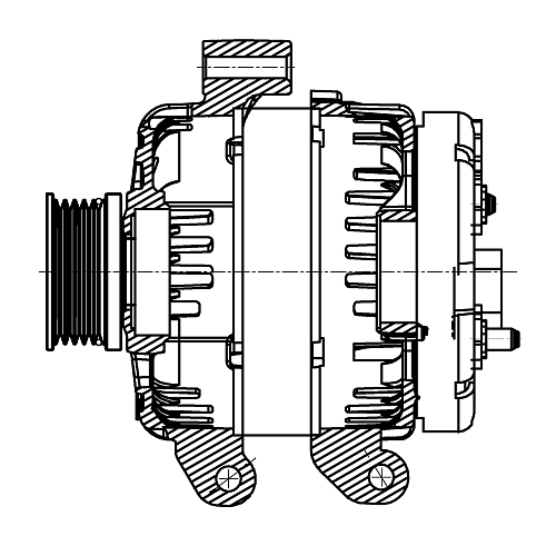 Генератор для автомобилей Chevrolet Spark M300 (10-) 1.2i 100А