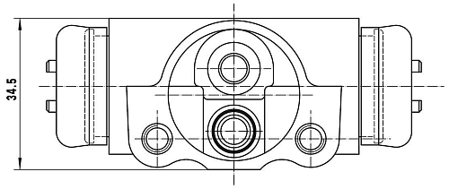 Цилиндр тормозной для автомобилей Toyota RAV4 (00-) / Probox (02-) задний левый / правый d=19мм