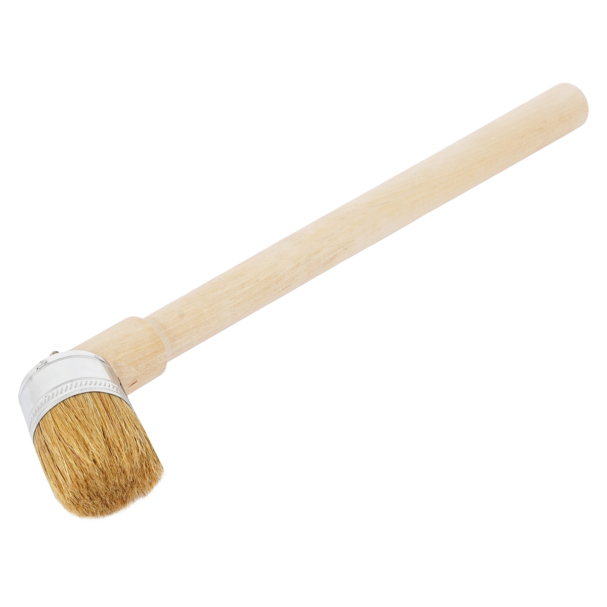 Кисть для пасты шиномонтажной 435мм, изогнутая, дерево, натуральный ворс 40мм, d45мм