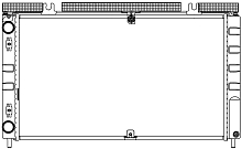 Радиатор охлаждения для а/м Лада 2170-72 Приора А/С+ (тип Panasonic) (паяный)