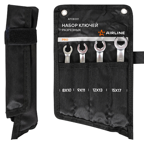 Набор ключей разрезных PRO 4пр. (8x10-15x17мм) сумка