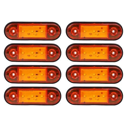 Огонь габаритный светодиодный, 12/24В, оранжевый, комплект 8 шт. МП-серия