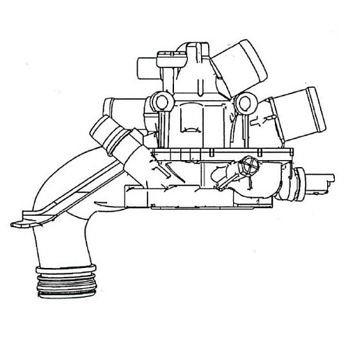 Термостат для автомобилей Peugeot 308 (11-)/Citroen C4 (10-) 1.6i AT («быстросъём», датчик температуры справа) (105°C)