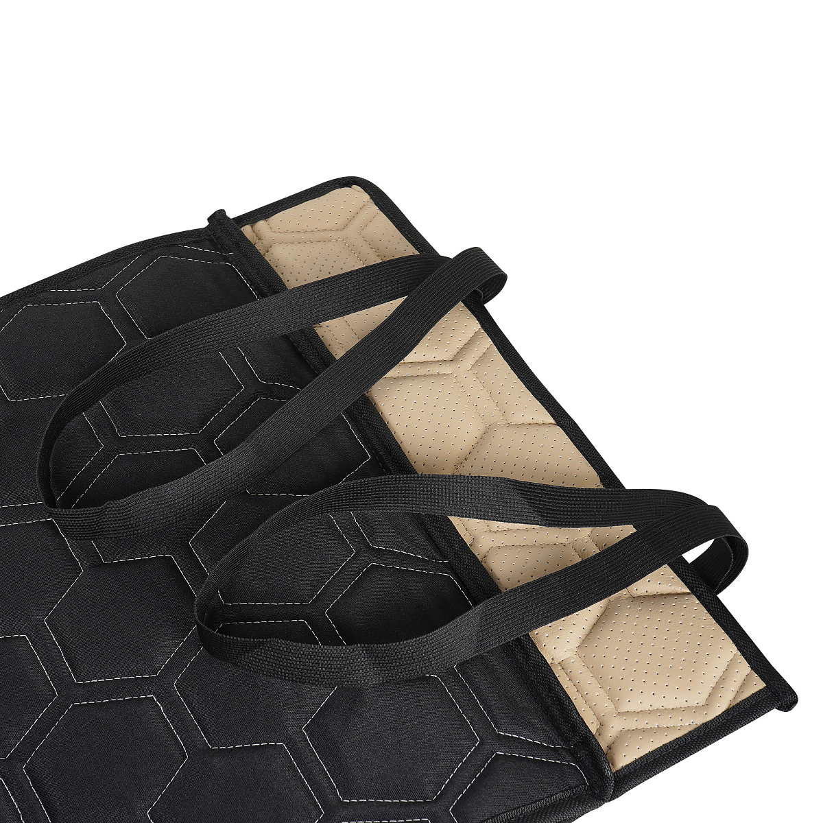 Накидки "Алькантара", передние (2 шт.), экокожа с перфорацией, бежевые