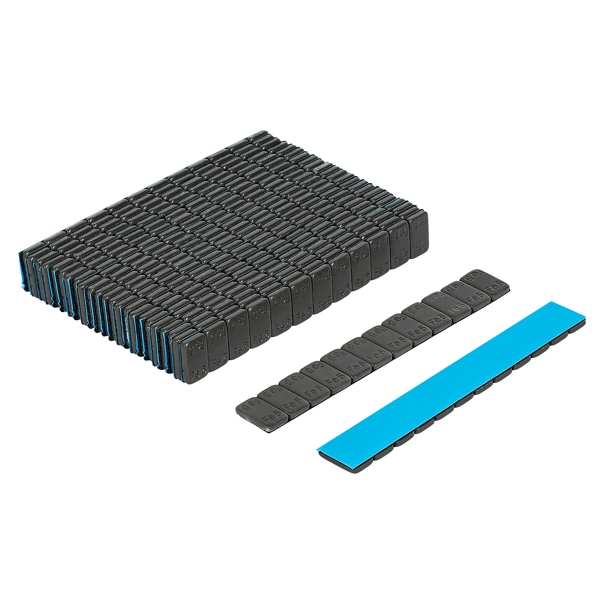 Груз балансировочный самоклеящийся стальной 12*5гр, 50 шт., темно-серый (графит)