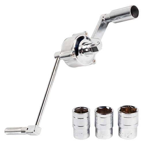 Гайковерт механич. 1/2"DR 800Нм 1:16 с головками 17, 19, 21мм пласт.кейс