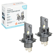 Лампа светодиодная H4 COMPACT, 23Вт, 5200Лм (2600Лм x 2), 6500К (Белый), 12В, комплект 2 шт.