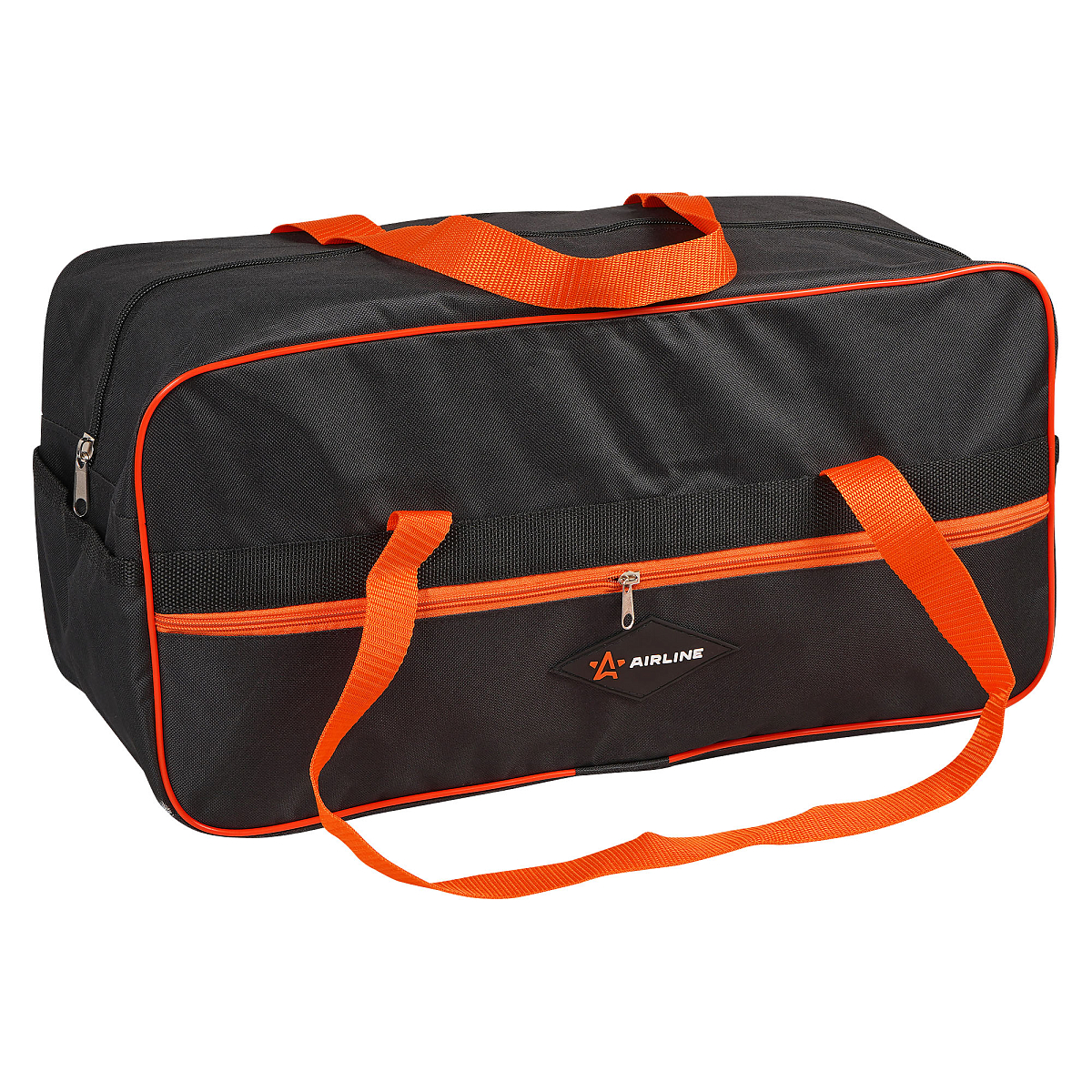 Сумка дорожная автомобильная, средняя (49*24*20 см), черн./оранж.