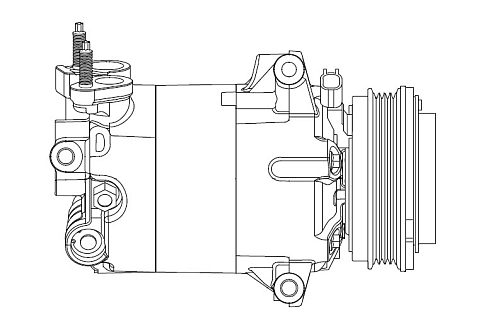 Компрессор кондиционера для автомобилей Kuga II (13-) 2.5i