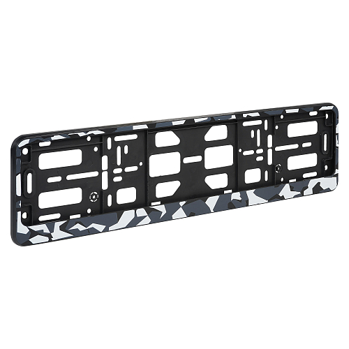 Рамка под номерной знак, камуфляж "Зима", рамка-книжка