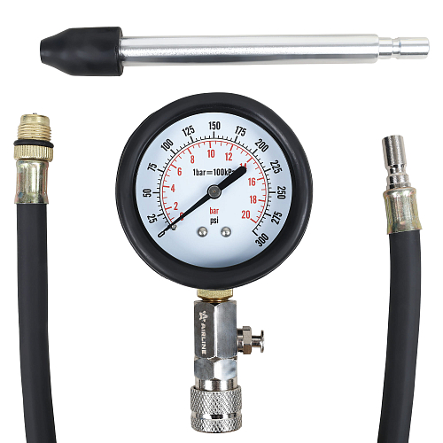 Компрессометр для бензиновых двигателей PRO, набор 8пр., кейс