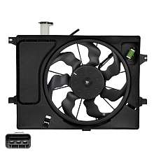 Электровентилятор охлаждения для автомобилей KIA CEED (12-)/Hyundai Elantra (MD) (11-) (с кожухом и резист.)