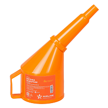 Воронка разборная D-120мм с угловым носиком, L=150мм, латунная сетка