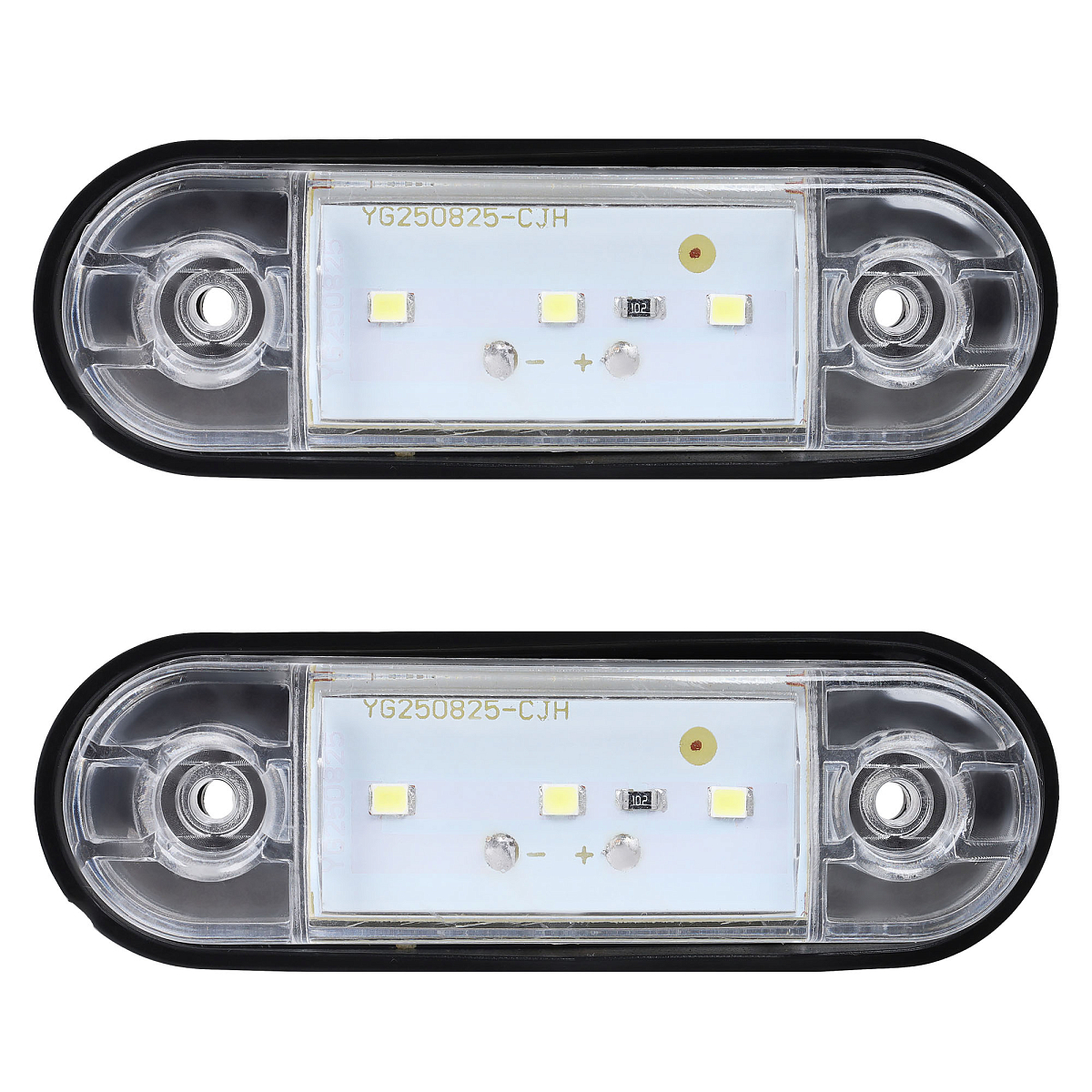 Огонь габаритный светодиодный, 12/24В, белый, комплект 2 шт.