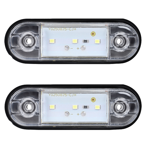 Огонь габаритный светодиодный, 12/24В, белый, комплект 2 шт.