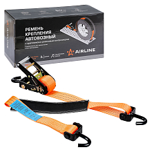 Ремень крепления автовозный для эвакуатора с храповиком и резиновым контроллером 4 т, 3 м МП-серия