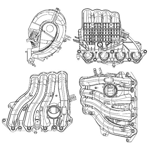 Коллектор впускной для а/м VW Polo Sedan (10-)/Jetta (10-) 1.6i [CFNA,CLSA]