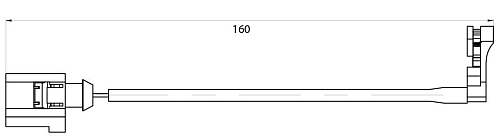 Датчик износа передних тормозных колодок для автомобилей VW Transporter T6 (15-) L=160