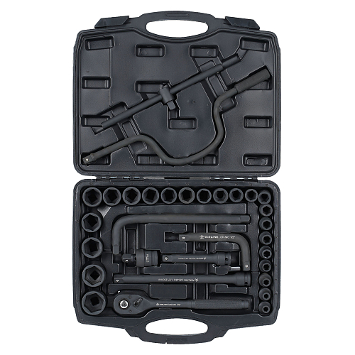 Набор головок ударных 1/2"DR L=78мм, 31пр. (8-32мм) пласт.кейс