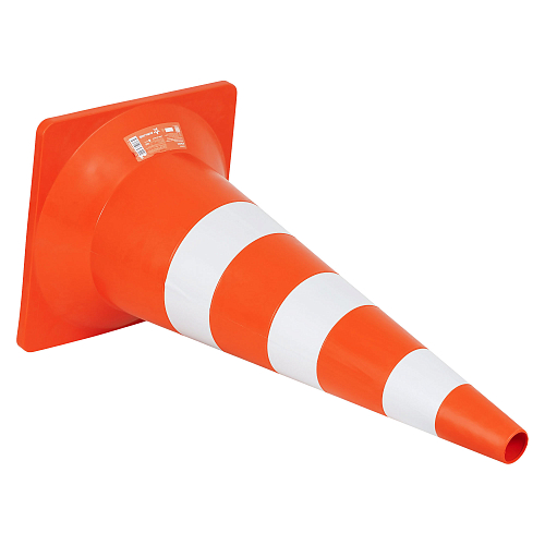 Конус дорожный 750мм, 3 световозвр.полосы с утяжелителем, оранжевый