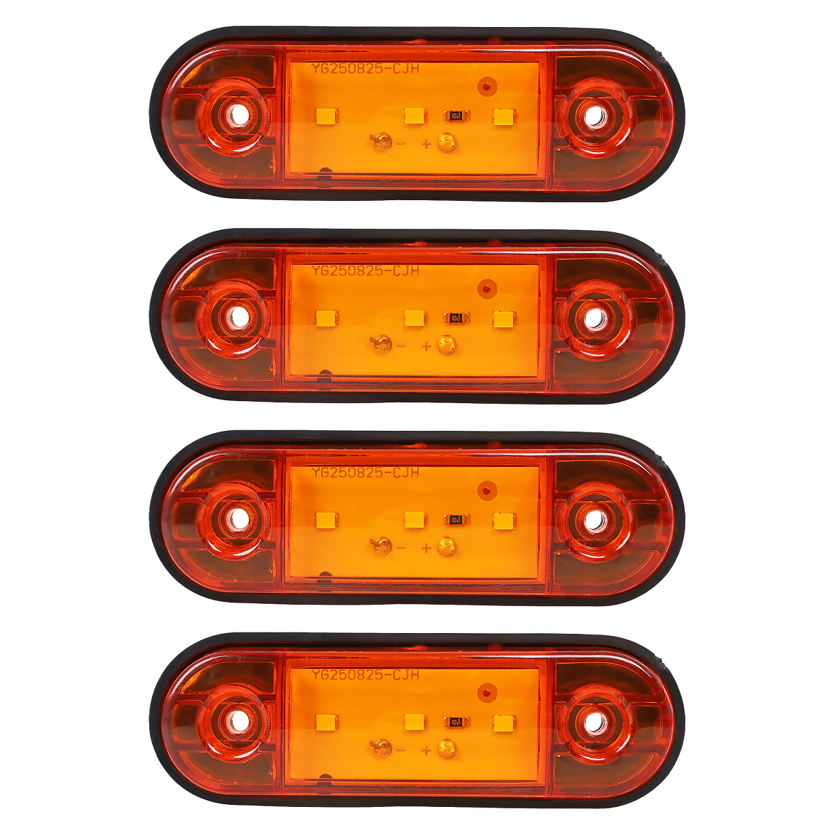 Огонь габаритный светодиодный, 12/24В, оранжевый, комплект 4 шт.