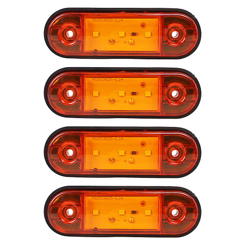 Огонь габаритный светодиодный, 12/24В, оранжевый, комплект 4 шт.
