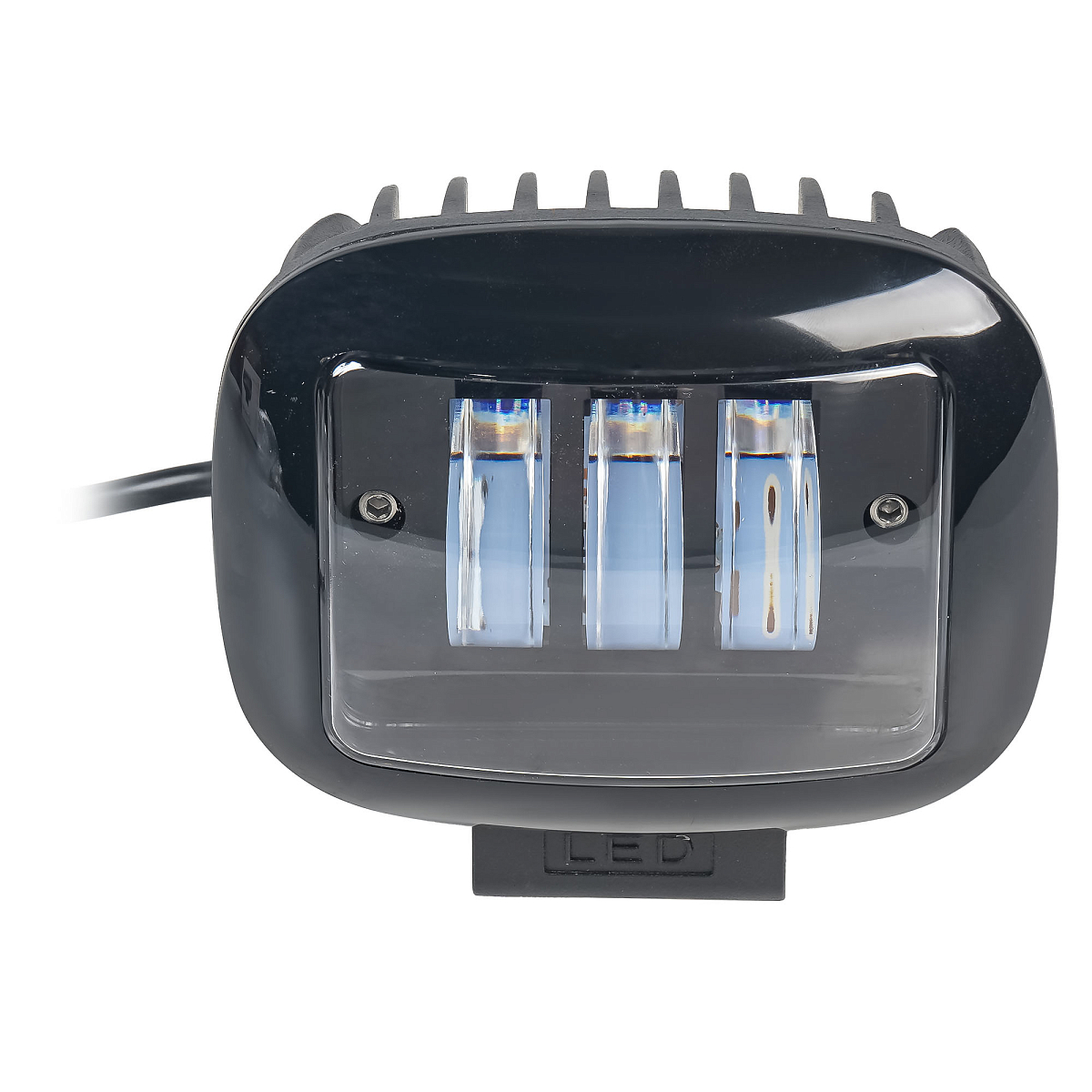 Фара светодиодная прямоугольная, дальний свет, четкая СТГ, 27Вт, 120х126х65мм, 12/24В, PLUS