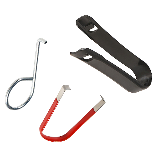 Съемники для колпачков колесных болтов, 3 шт. (щипцы пластик, щипцы металл, крючок)