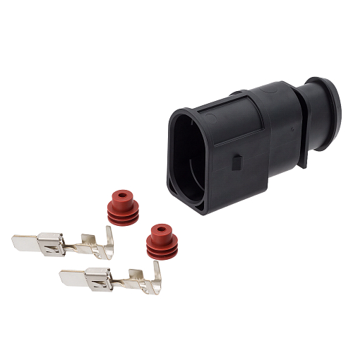 Разъём 2 pin без проводов для э/вентил. кондиц. VAG Octavia, Jetta, Passat, Yeti, Golf