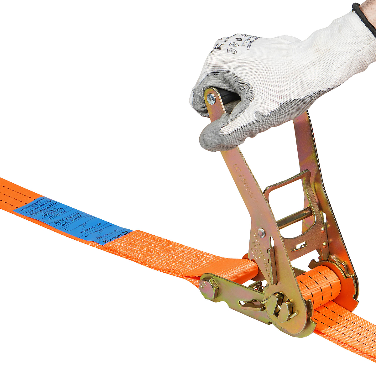 Ремень крепления груза с храповиком, кольцевой 5 т, 10 м