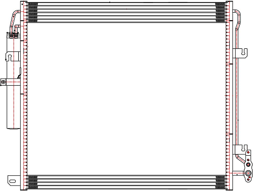 Радиатор кондиционера для автомобилей Discovery (04-)/(10-)/Range Rover Sport I (05-) 4.0i/4.4i