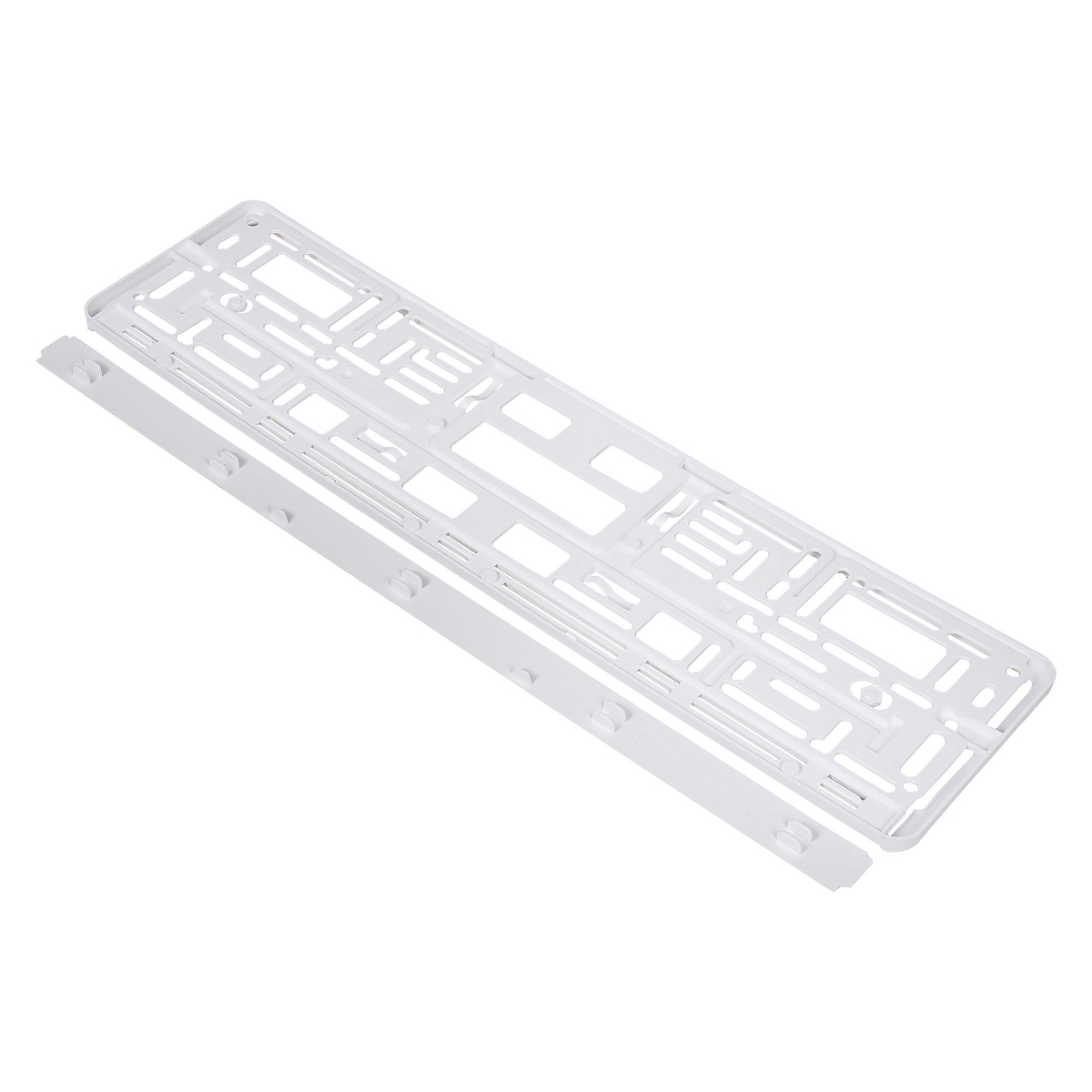 Рамка под номерной знак "Белая", с планкой