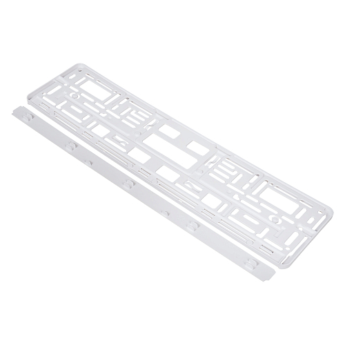 Рамка под номерной знак "Белая", с планкой